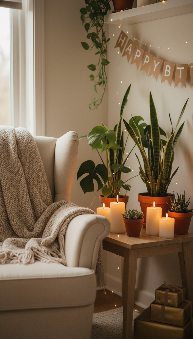 Natural Botanicals & Candle Glow