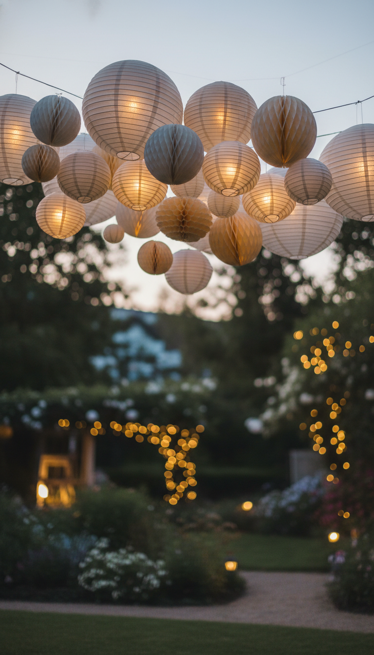 Serene Paper Lantern Clusters