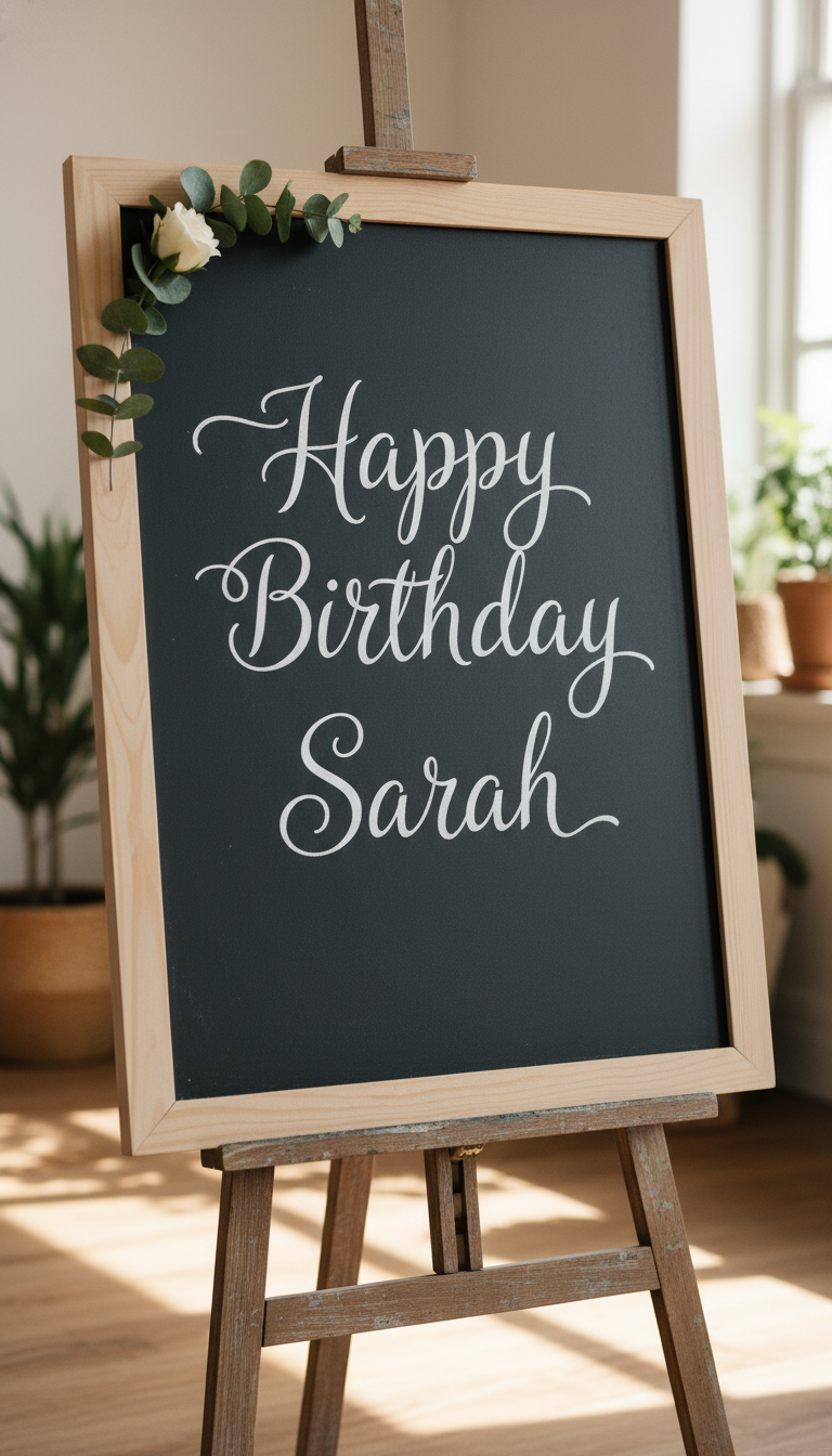 Elegant Chalkboard Signage