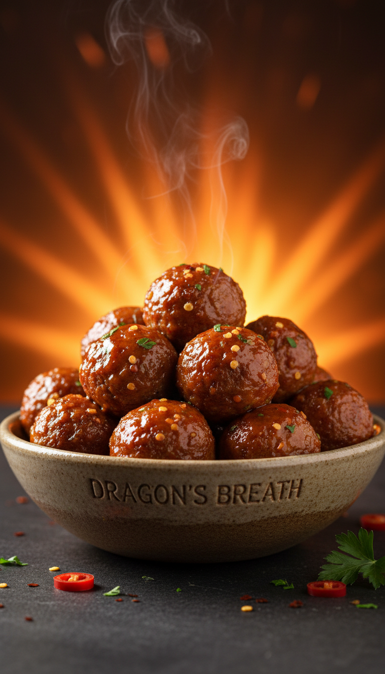Dragon's Breath 'Fireball' Meatballs