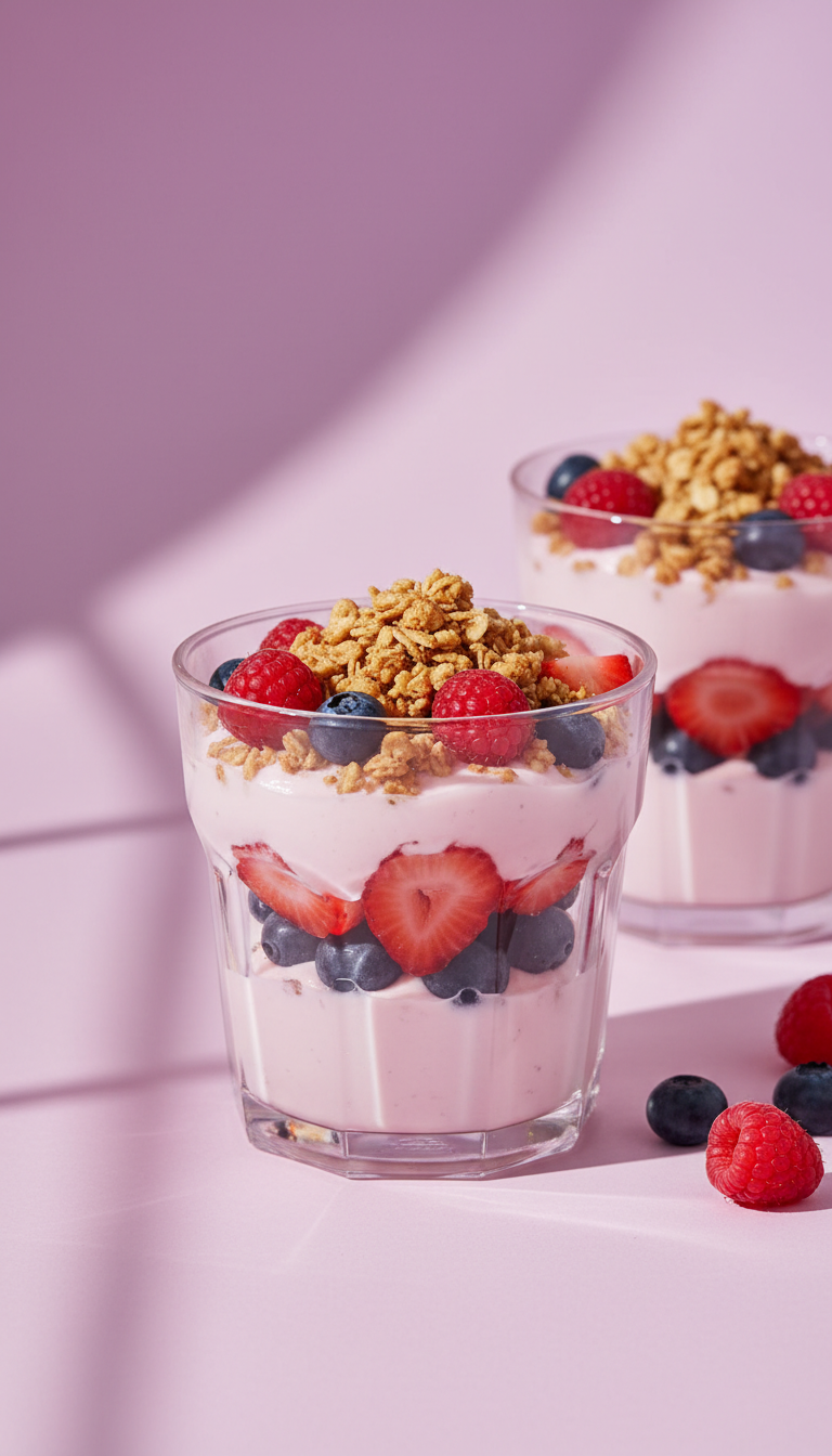 Aurora's Sleeping Beauty Berry Parfaits