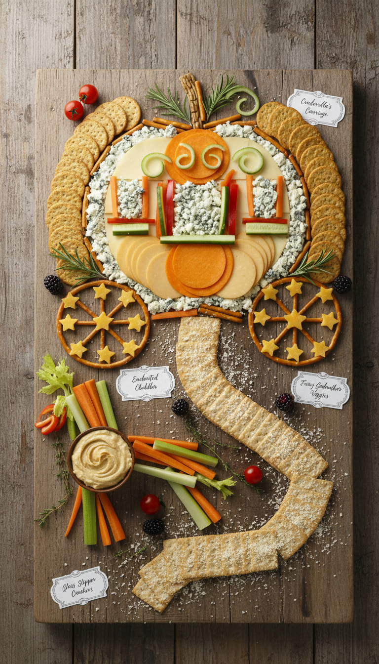 Cinderella's Pumpkin Carriage Cheese & Crackers