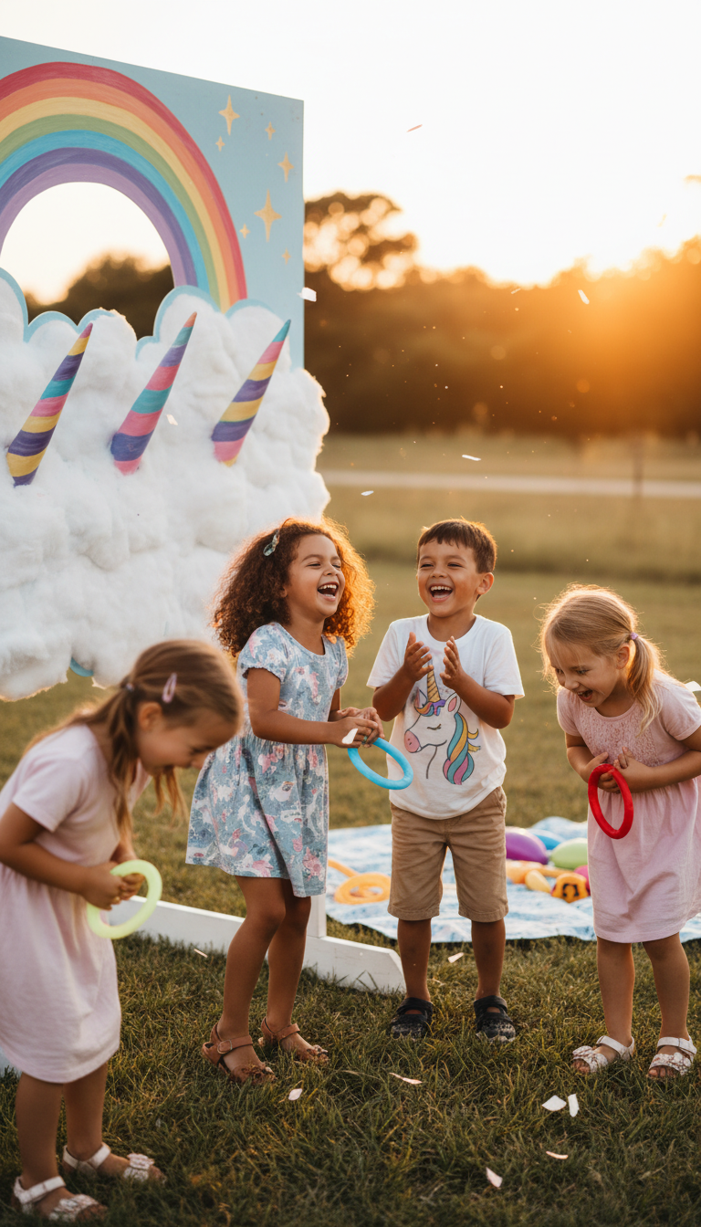 Unicorn Horn Ring Toss Game