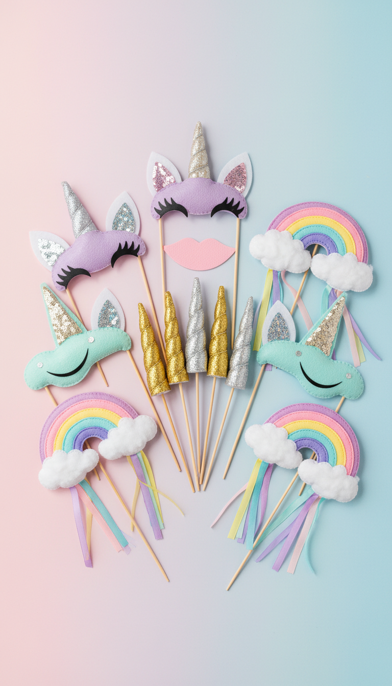 DIY Unicorn Photo Booth Props