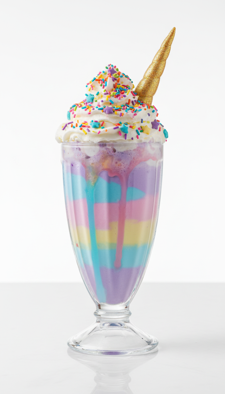 Unicorn Milkshakes with Cloud Topping