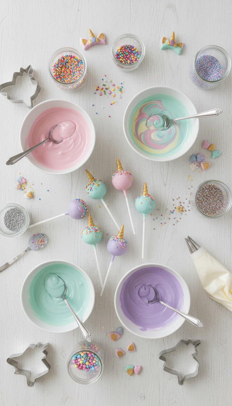 Unicorn Cake Pop Decorating Station