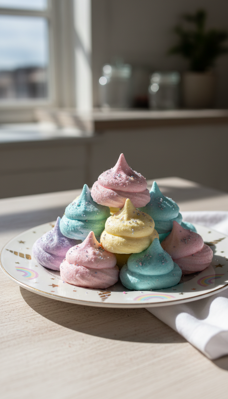 Unicorn Poop Meringue Cookies