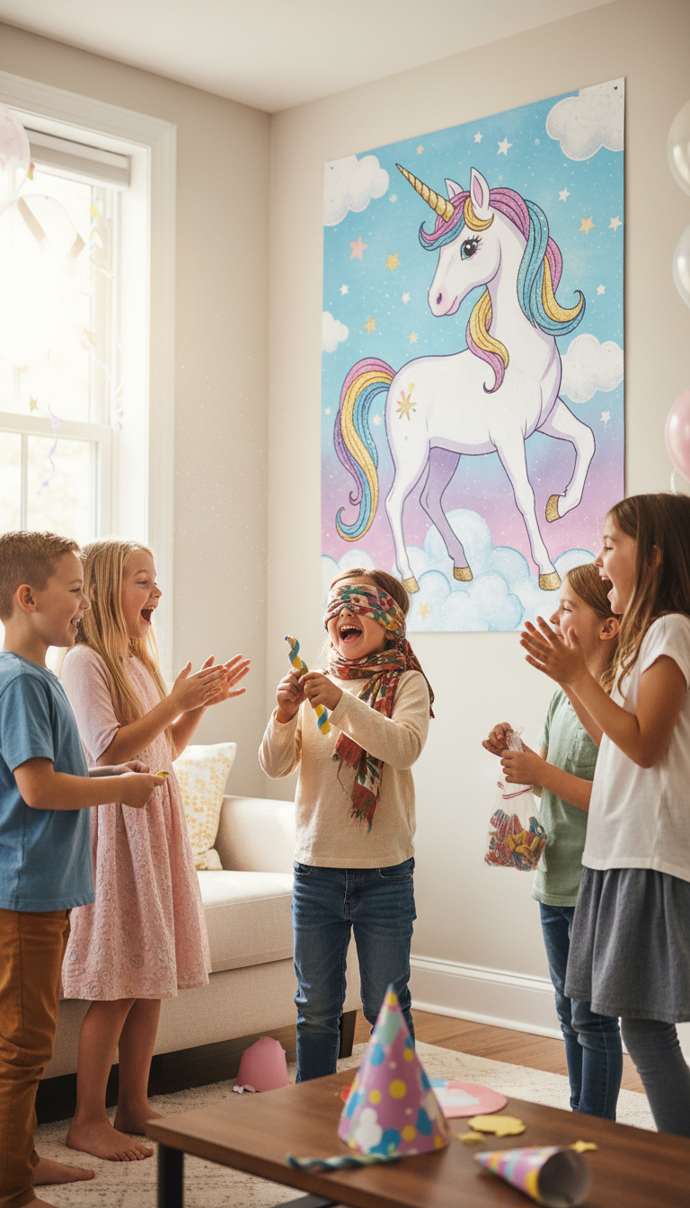 'Pin the Horn on the Unicorn' Game