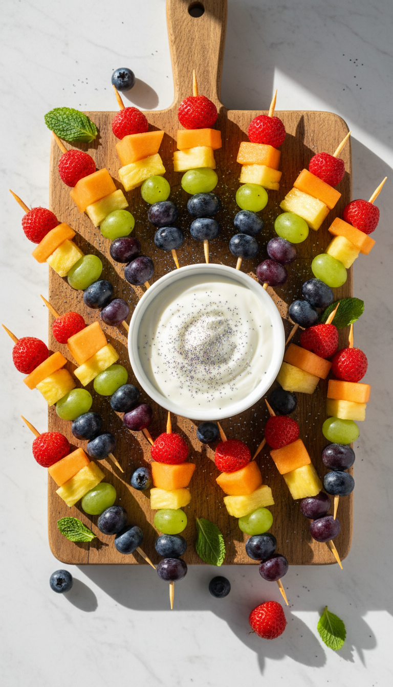 Radiant Rainbow Fruit Skewers