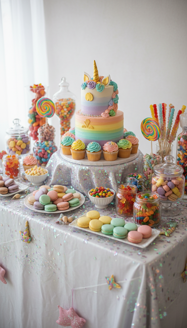Rainbow Dessert Table Extravaganza
