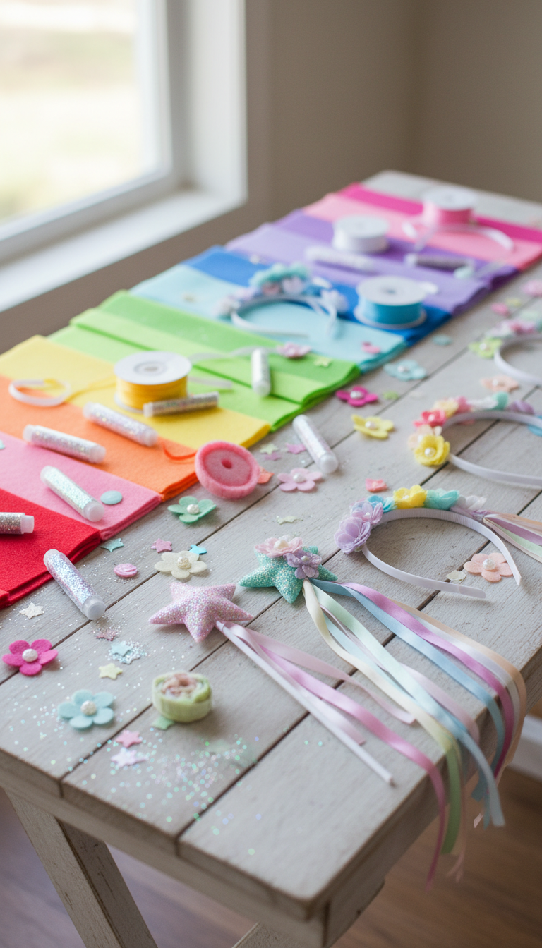 Rainbow Wand & Headband Crafting