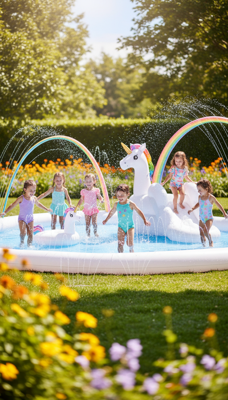 Rainbow Unicorn Splash Pad Adventure
