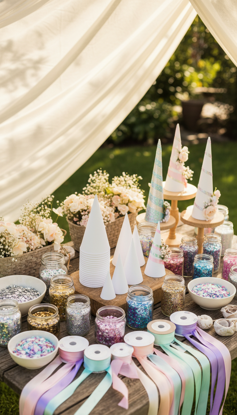 DIY Unicorn Horn Crafting Station