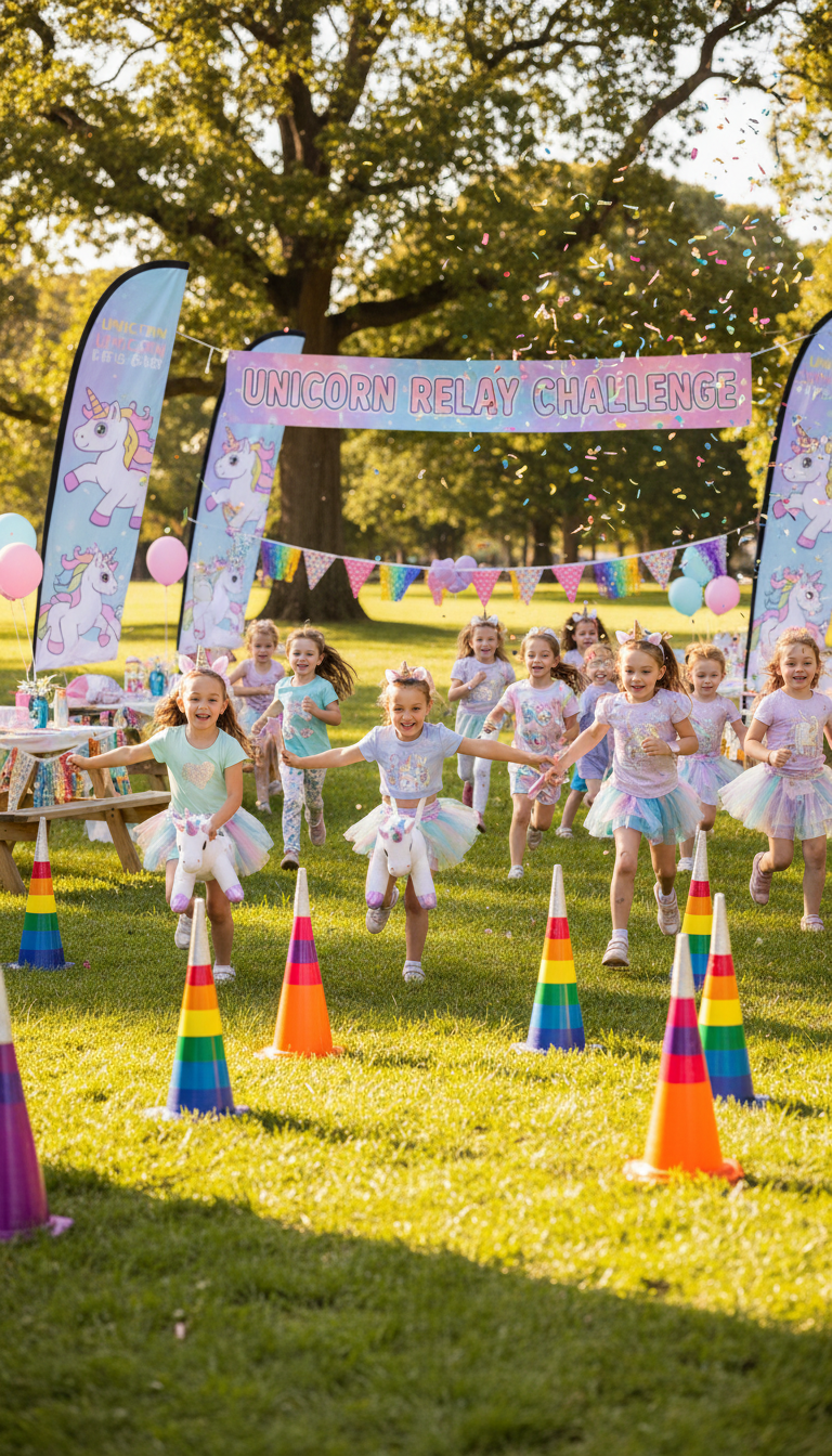 Unicorn-Themed Relay Races