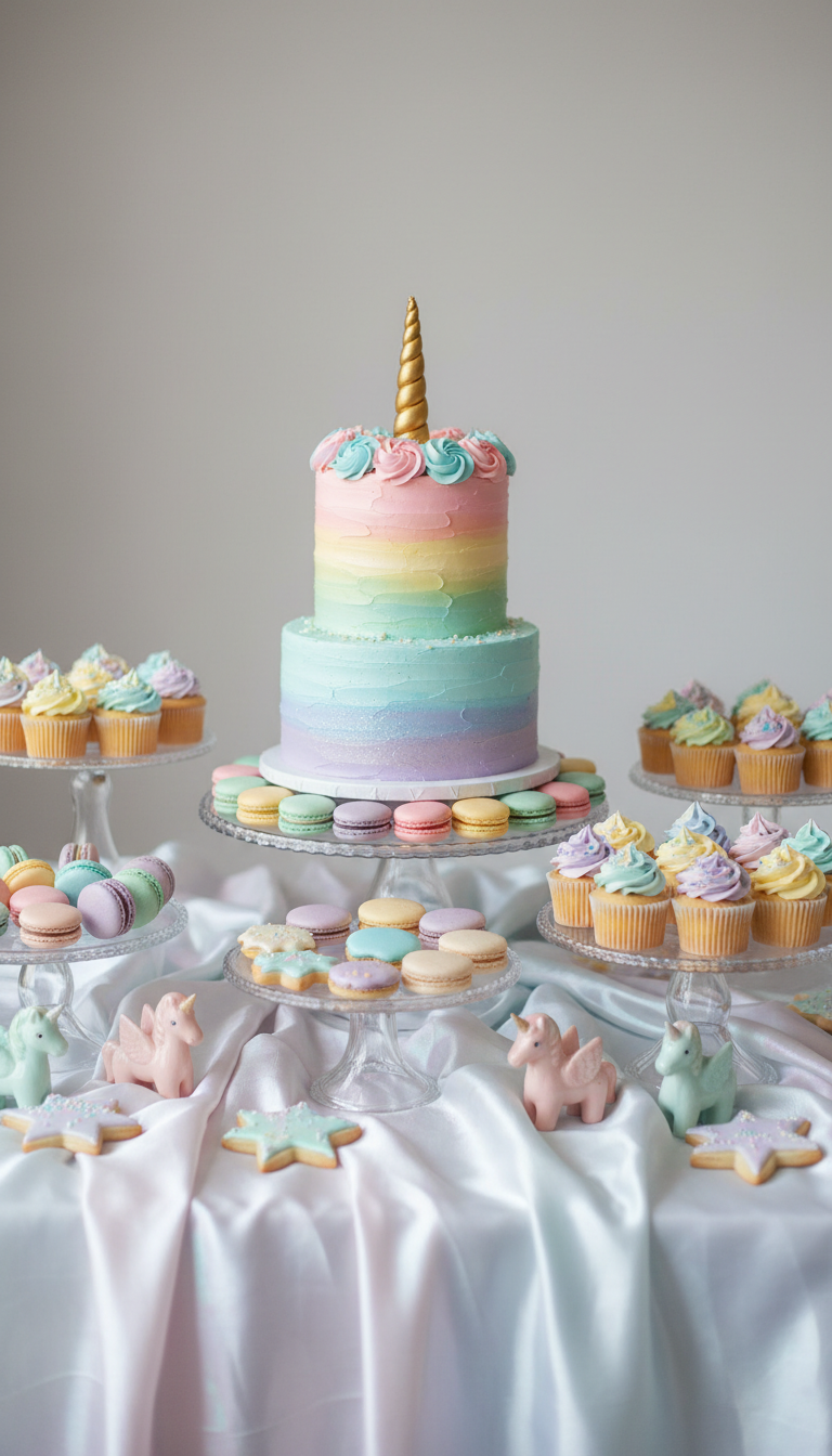 Rainbow Pastel Dessert Bar