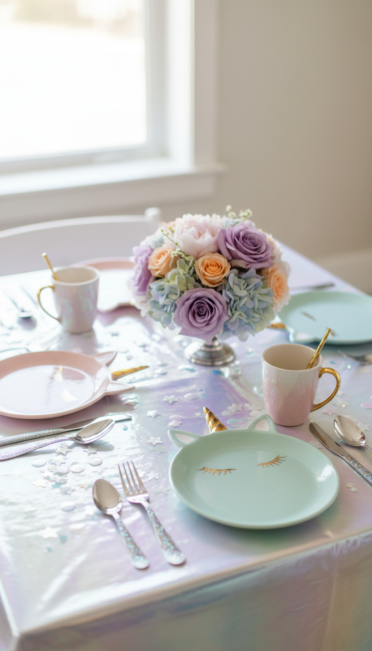 Shimmering Unicorn Table Settings
