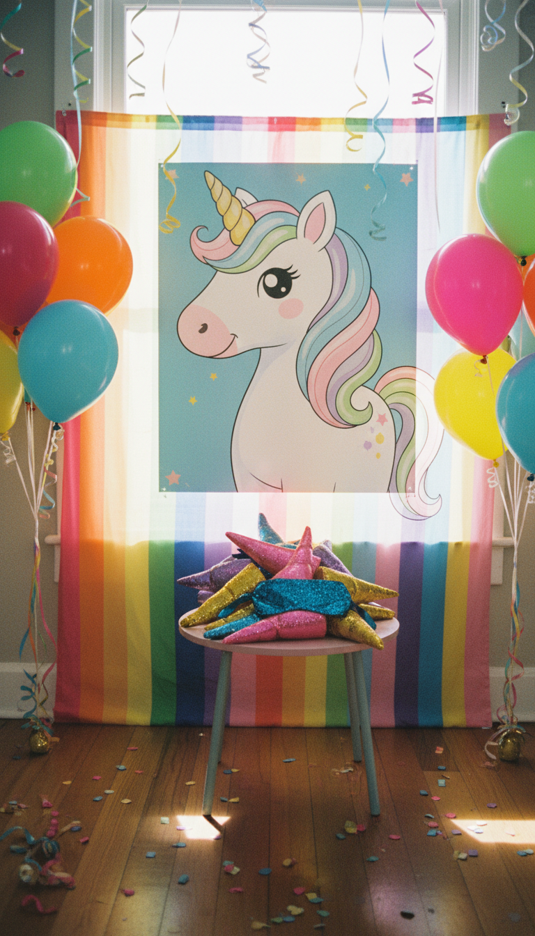 Pin the Horn on the Unicorn Game Area