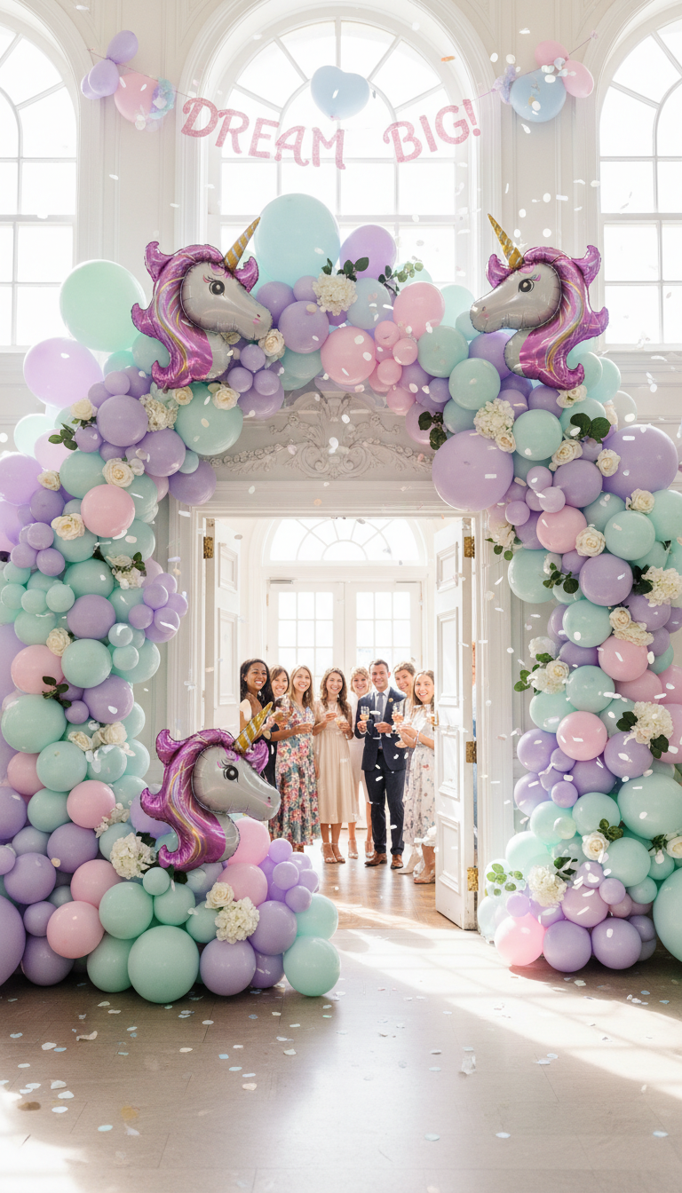 Unicorn Balloon Arch Extravaganza