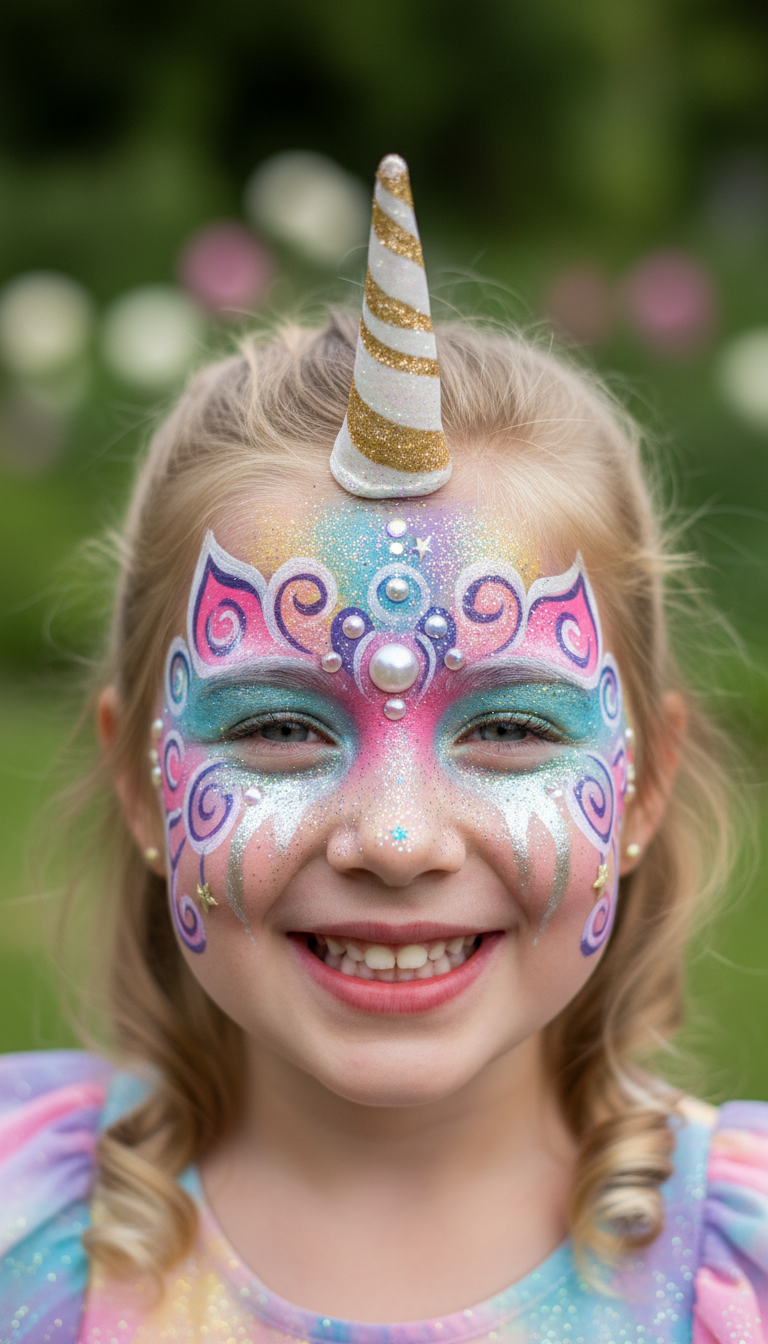 Glittery Face Painting Wonderland