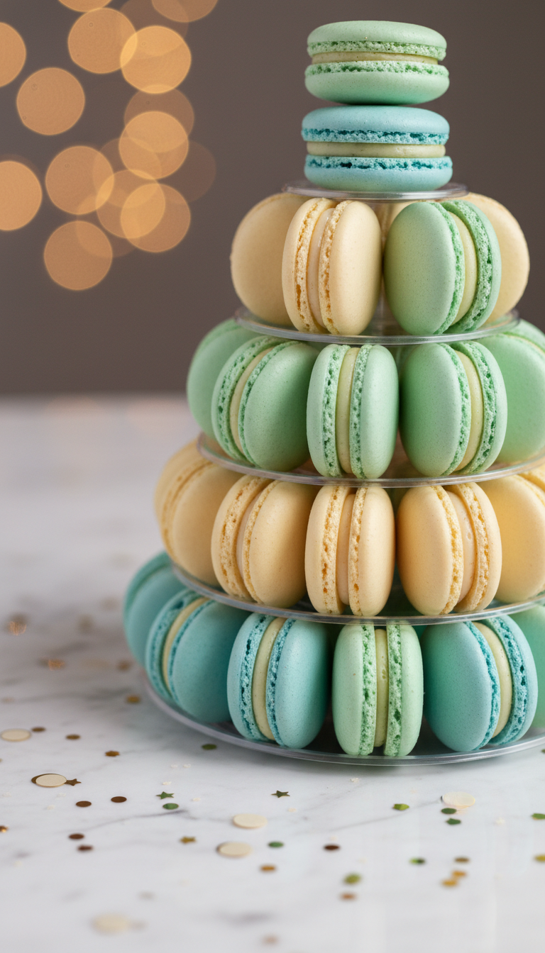 Tiered Macaron Centerpieces