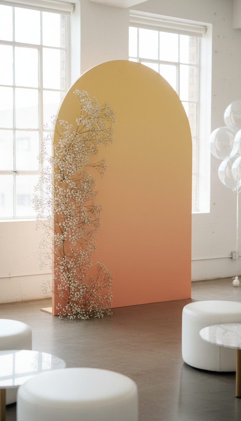 Minimalist Ombre Backdrop Panels