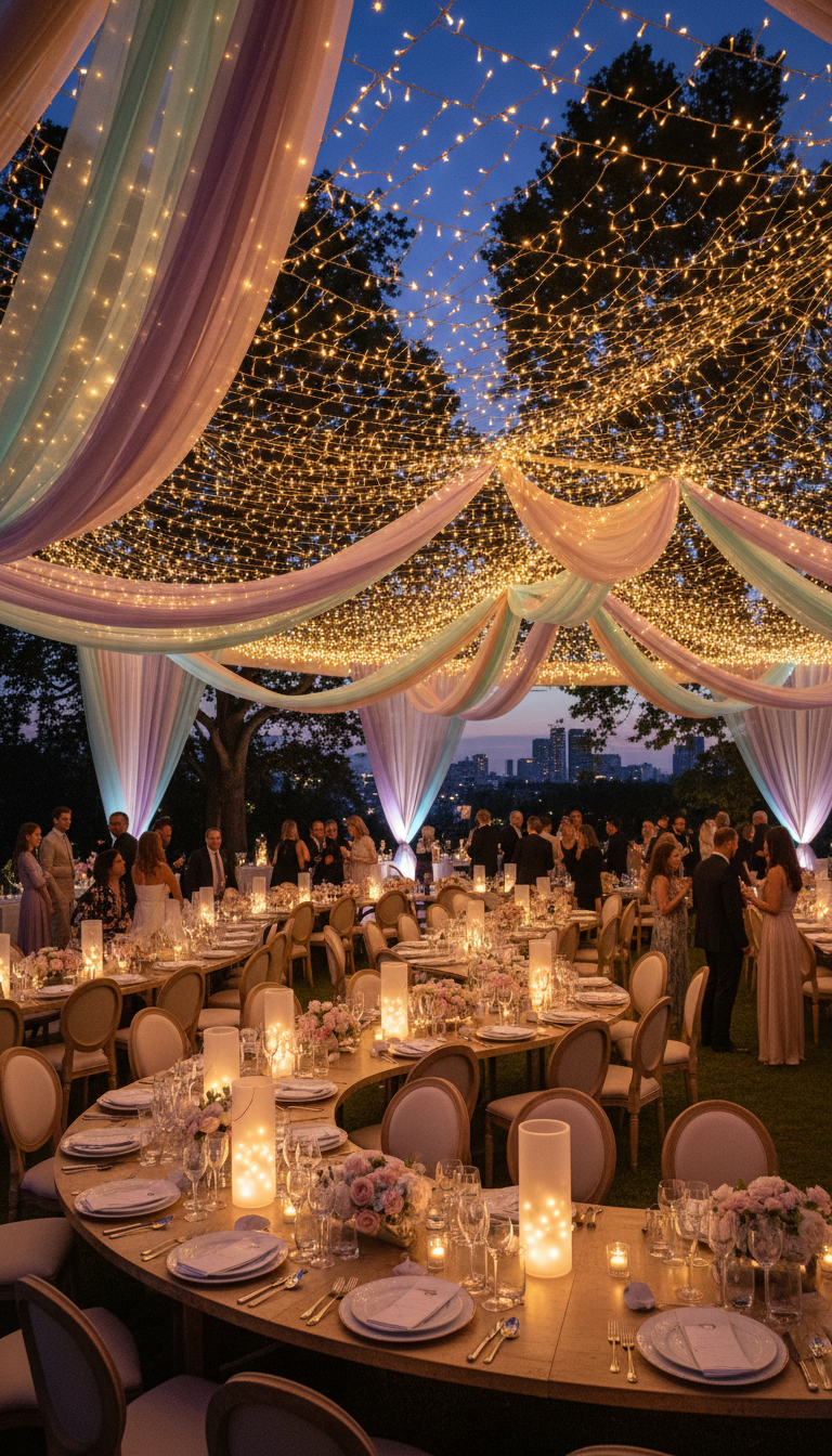 Whimsical Fairy Light Canopy