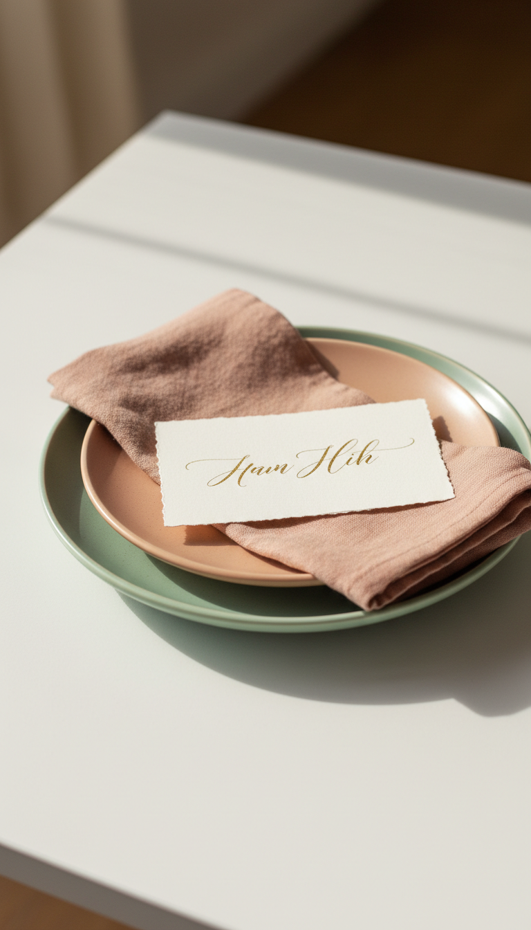 Curated Mint and Peach Tableware
