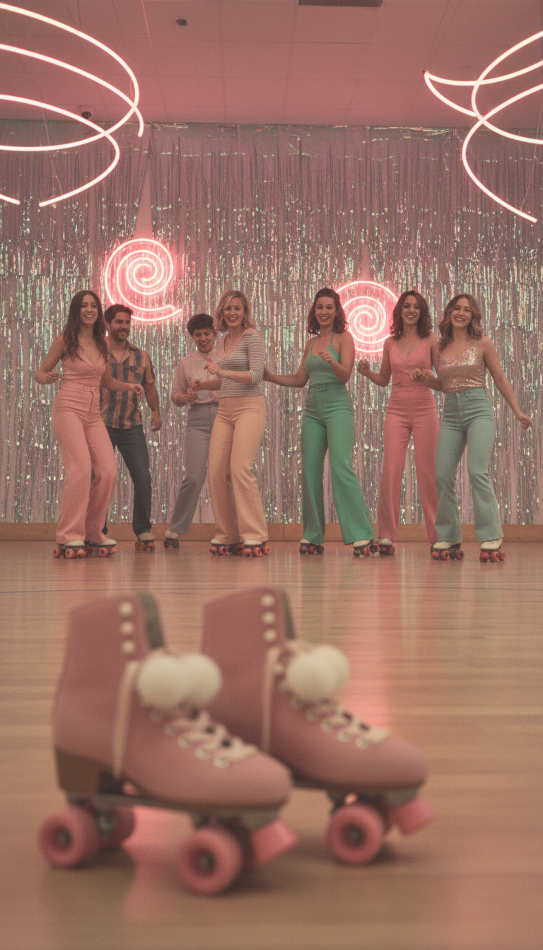 Millennial Pink Retro Roller Disco