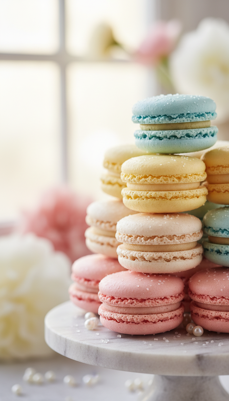 Macaron and Sweet Treat Tower