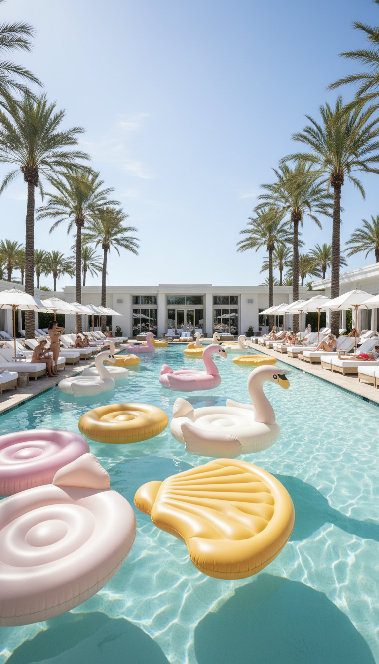 Pale Turquoise Poolside Float Oasis