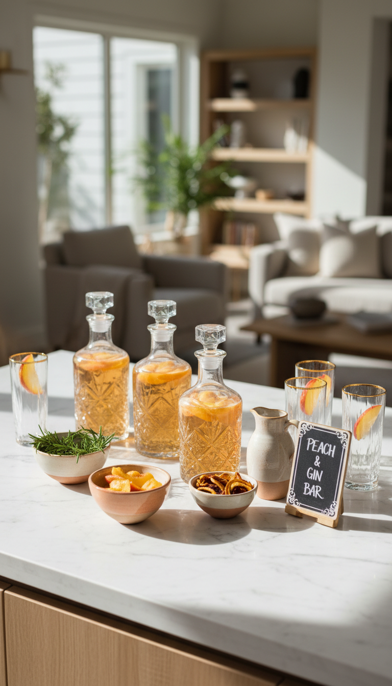 Peach & Apricot DIY Gin Bar
