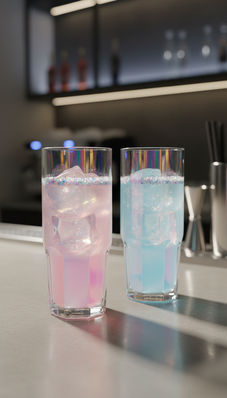 Shimmering Iridescent Cocktail Station