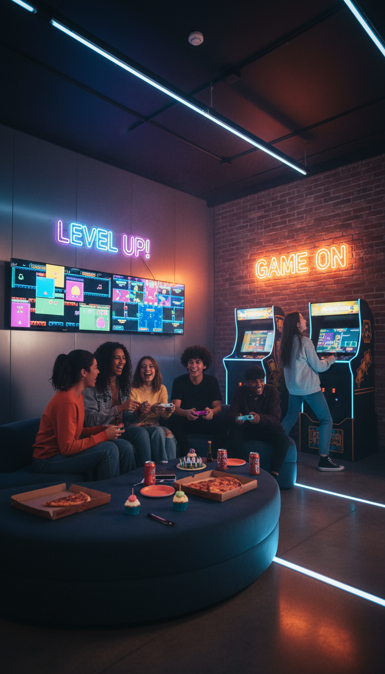 Retro Arcade and Gaming Lounge