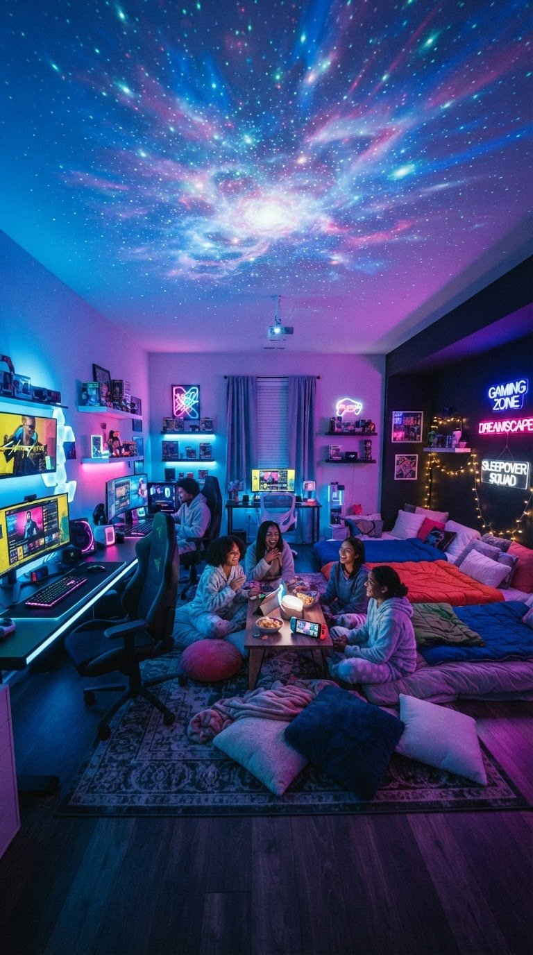 Glow-in-the-Dark Cosmic Arcade