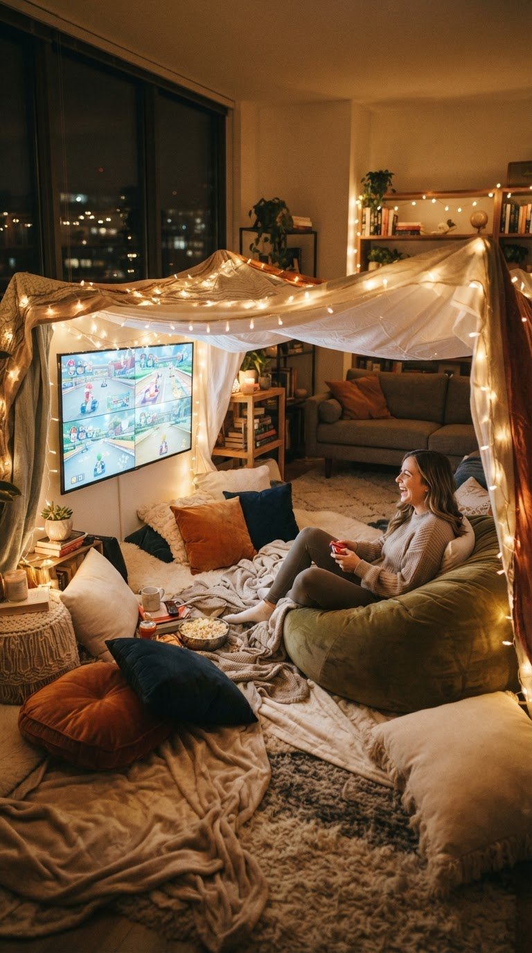 Cozy Indoor Gaming Fort