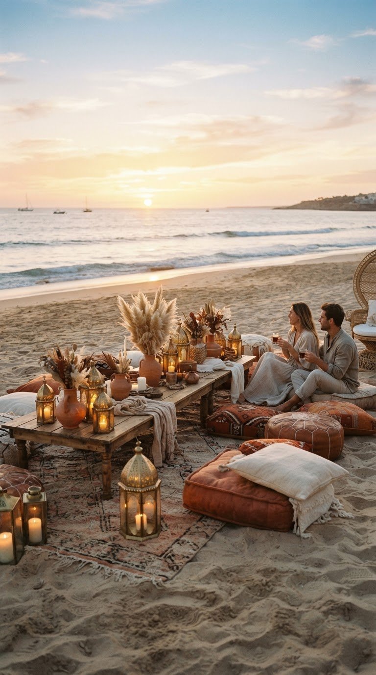 Coastal Moroccan Sunset Lounge