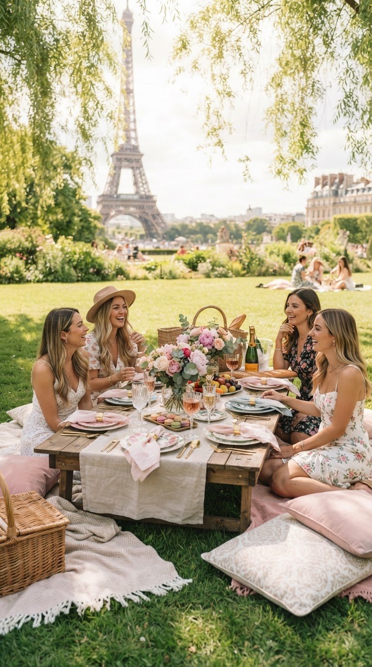 Parisian Pastel Garden Picnic
