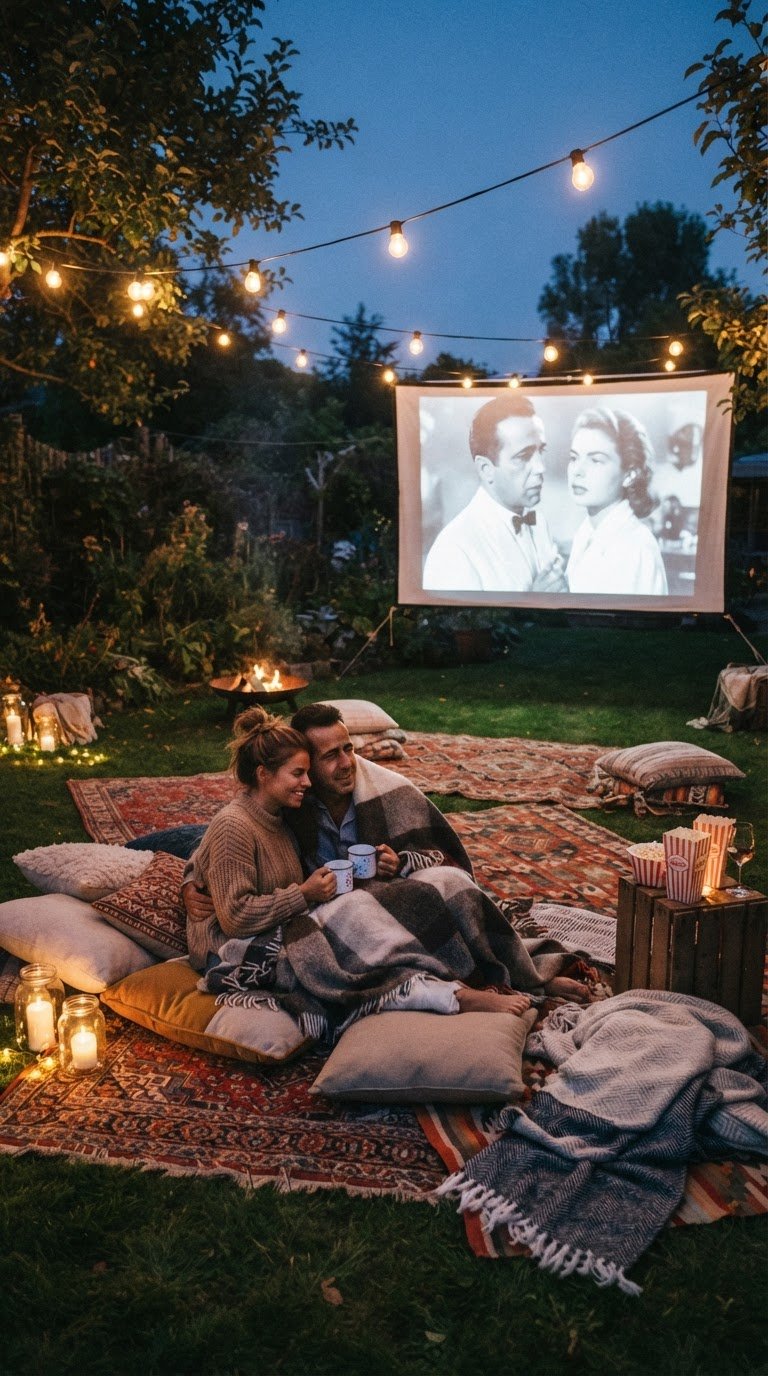 An Intimate Backyard Cinema Under the Stars