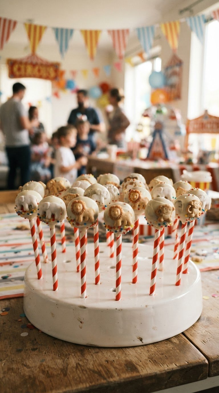 Animal-Crackers Carousel Cake Pops
