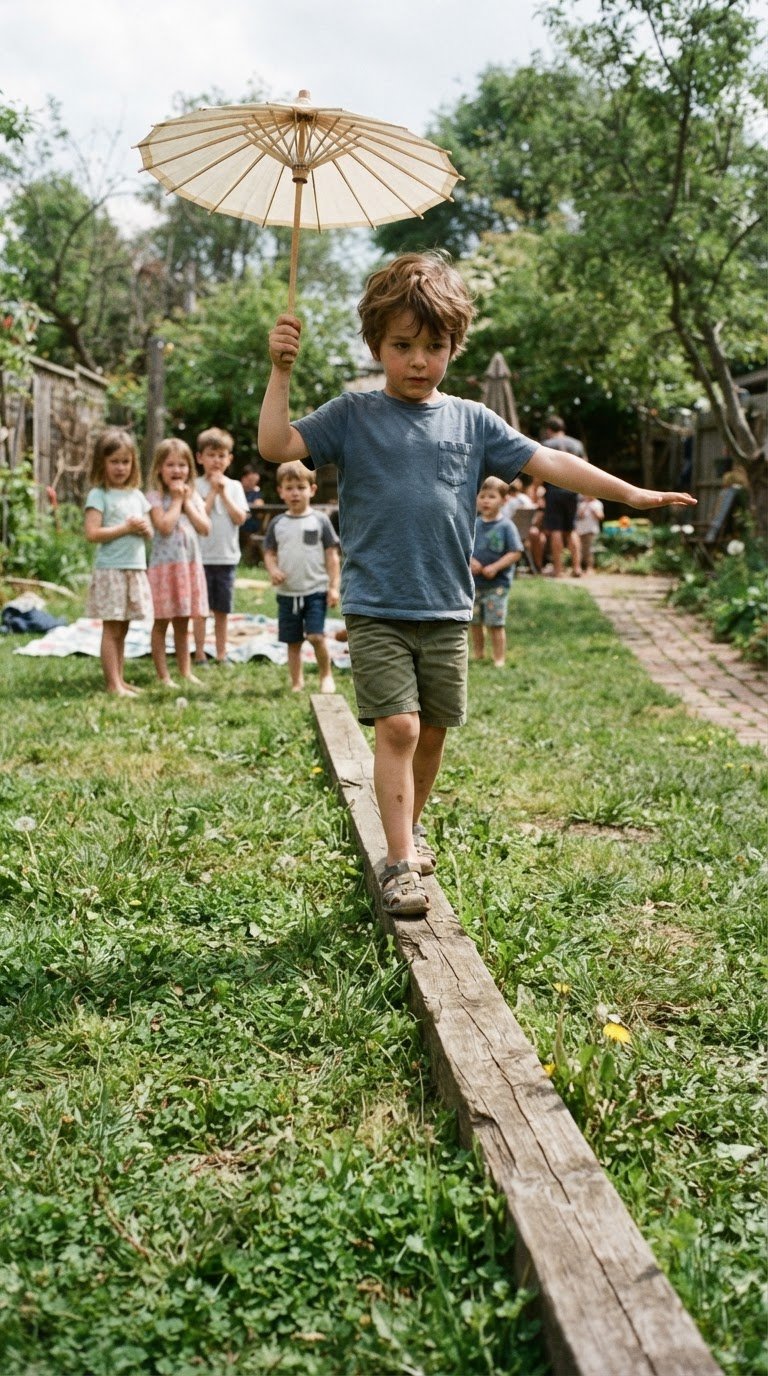 The Low-Altitude Tightrope Balance Challenge Setup