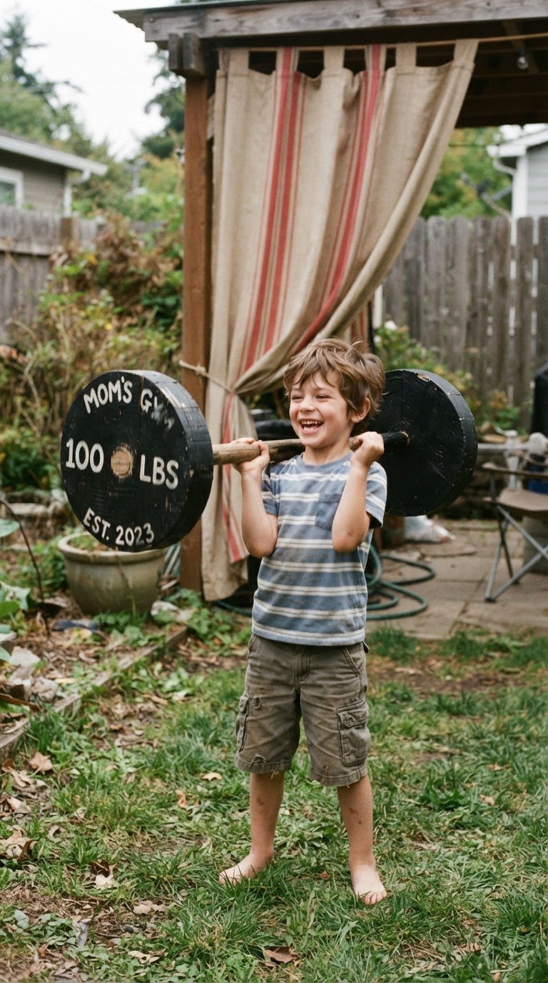 The Faux-Iron Strongman Dumbbell Photo Station