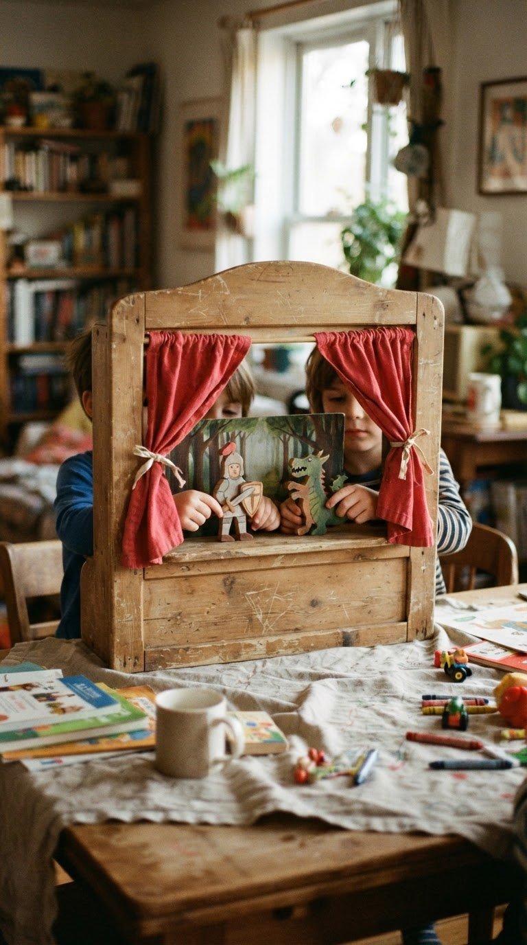 The Tabletop Wooden Puppet Theater Improvisation