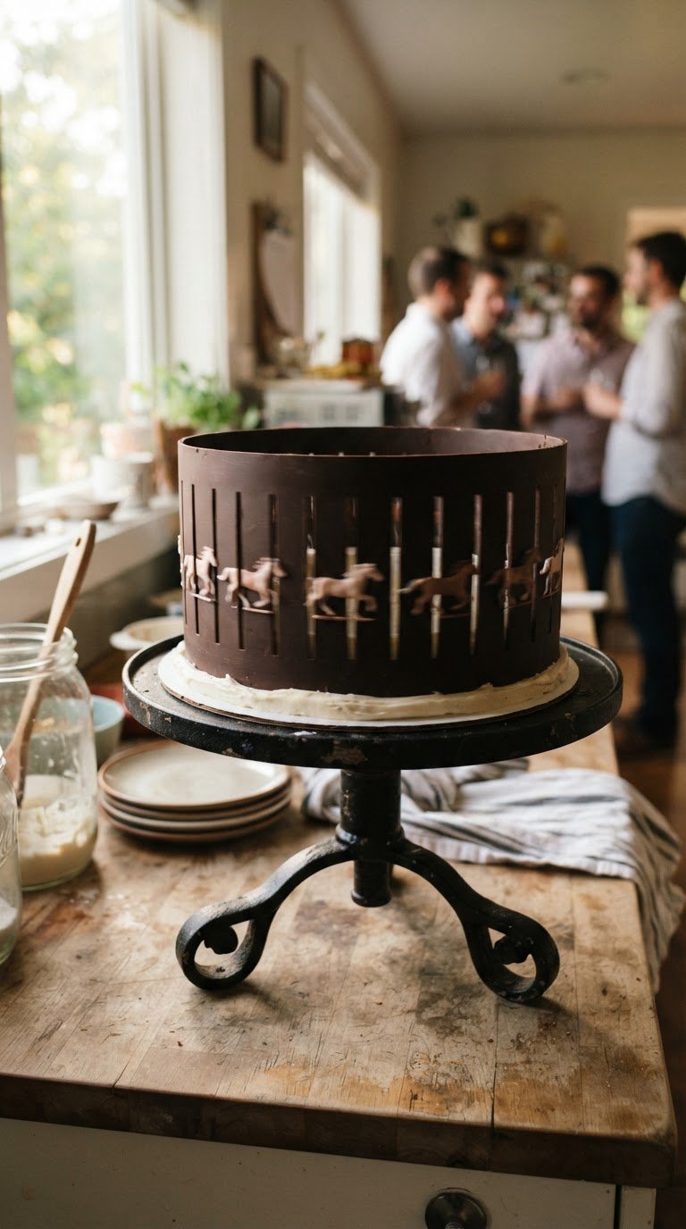 The Spinning Zoetrope Cake with Real Animated Sugar Figures