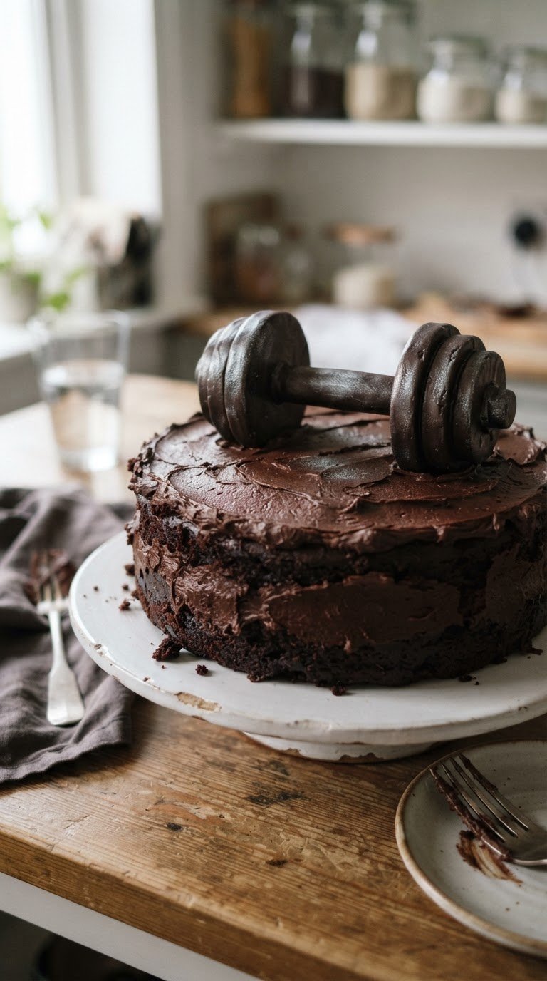 The Metallic Chocolate Strongman Dumbbell Topper