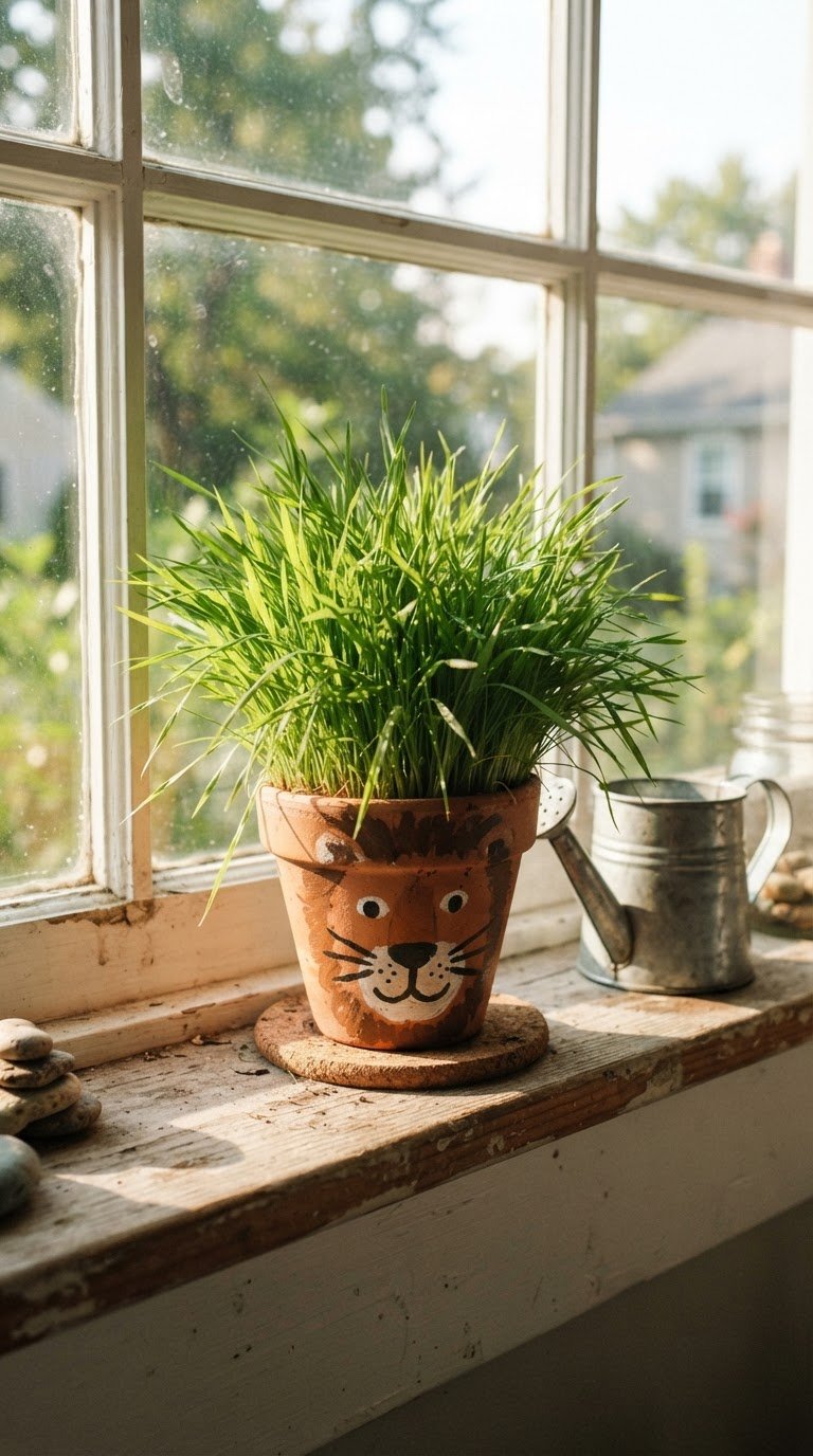 The Beast Tamer's Wild Mane Grass-Growing Pot