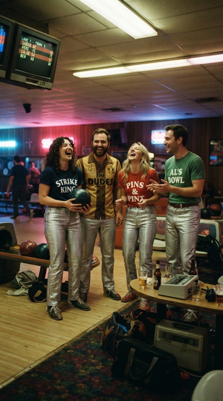 retro disco bowling alley birthday party outfit ideas