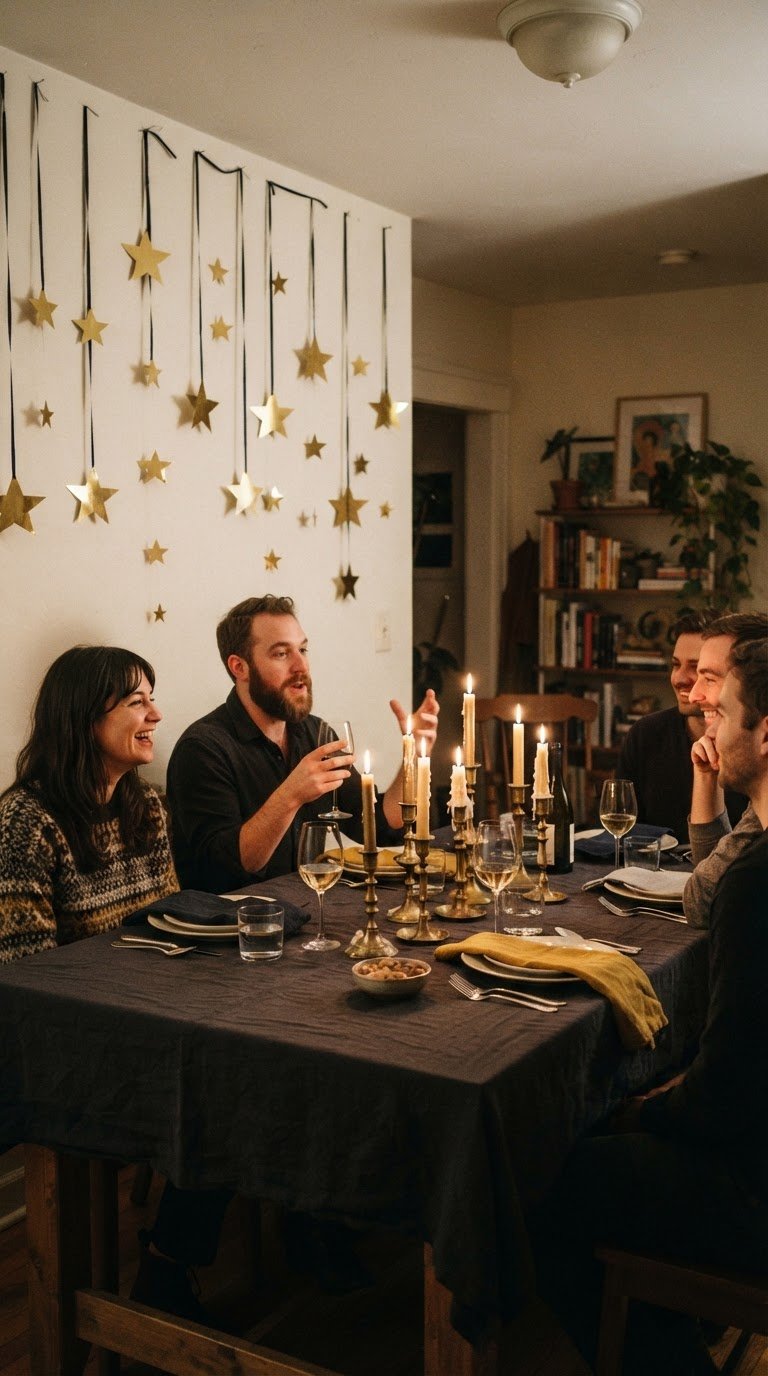 low budget moody celestial birthday party decorations