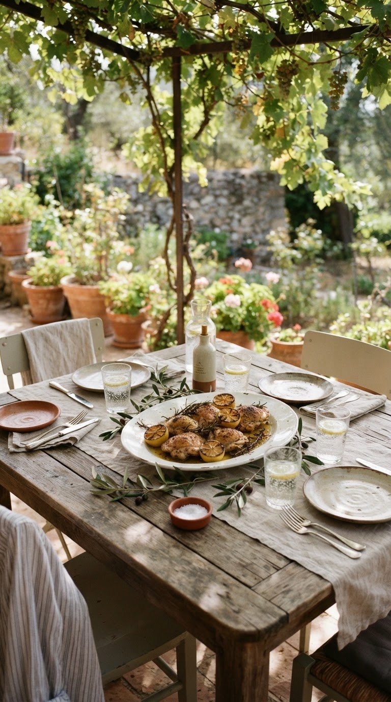 mediterranean citrus garden birthday dinner menu list