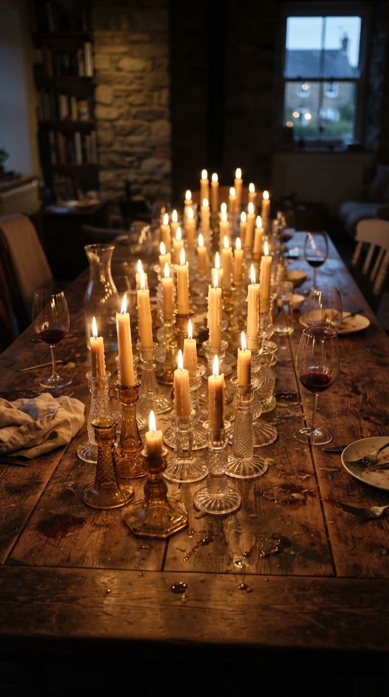 The Thrifted Pressed-Glass Candlestick Forest