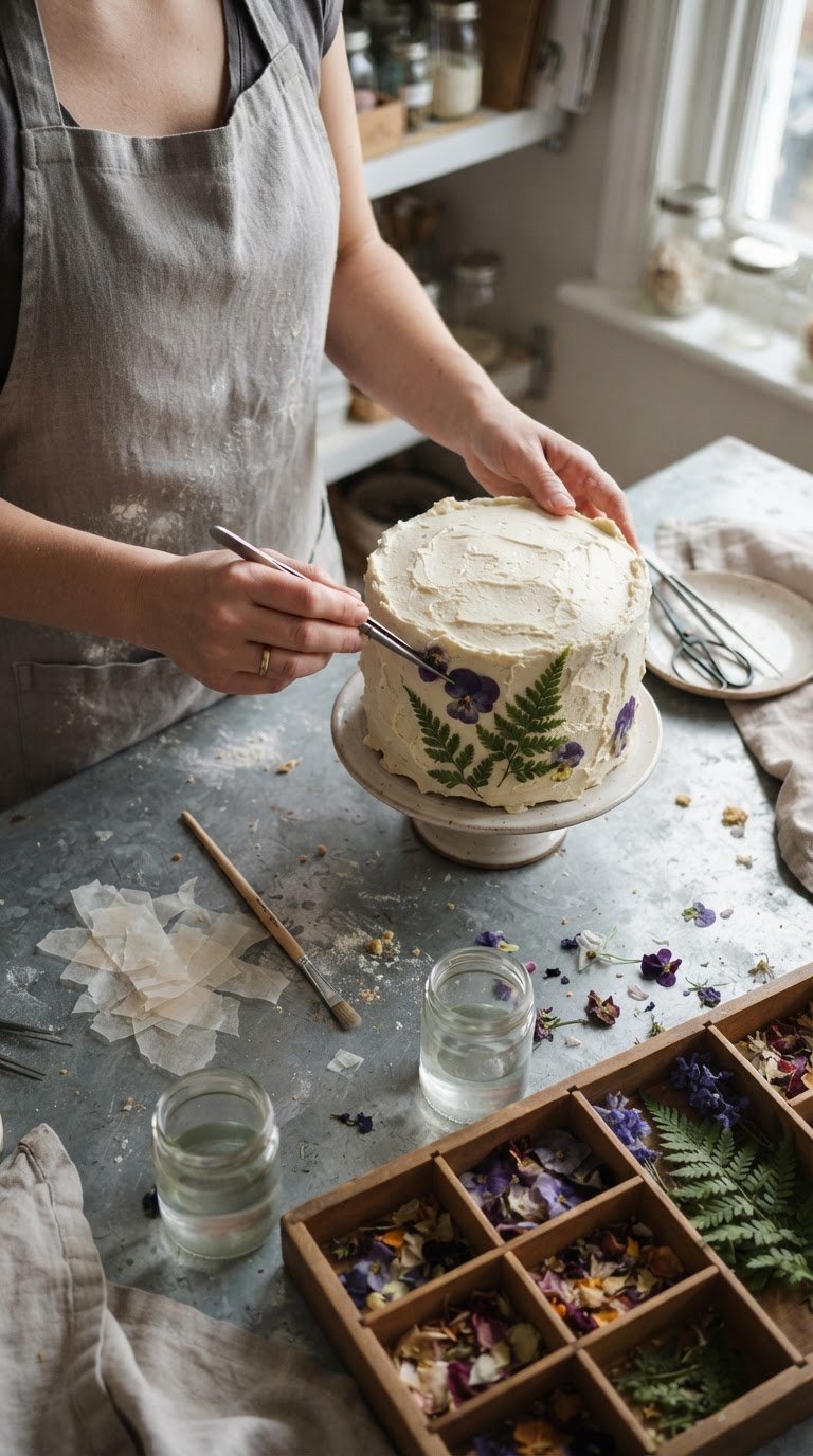 The Dried-Herbarium Wafer-Paper Flora Cake
